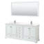Ensemble de meuble-lavabo double autoportant 80 po avec plateau en quartz Deborah-98207322-98207319-98207325