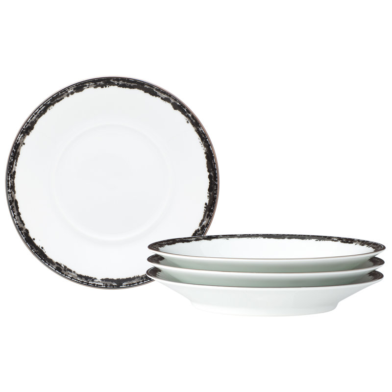 Noritake Rill Saucers, 6", Black
