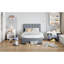 Lit de rangement hydraulique contemporain de taille simple contemporain pour l'efficacité de la chambre à coucher, plateforme élégante grise avec option spacieuse,