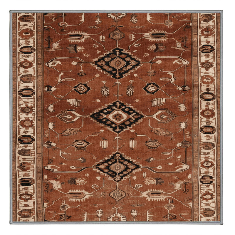 Tapis brun lavable à la machine