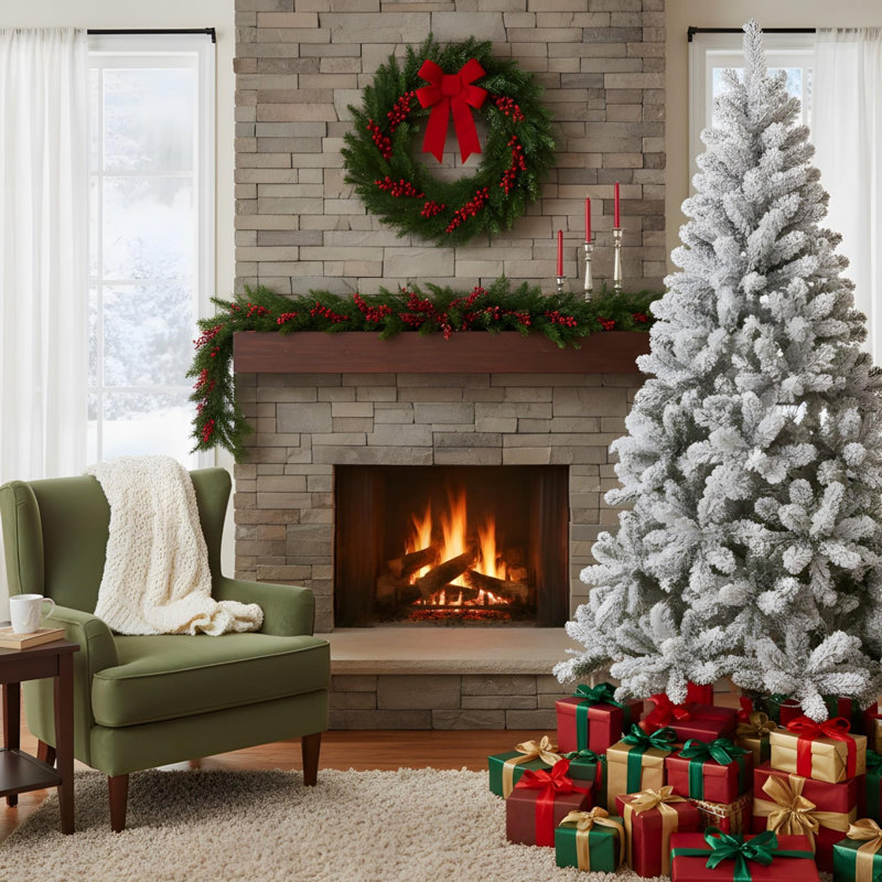 Arbre de Noël 5 pi avec base en métal, 5'