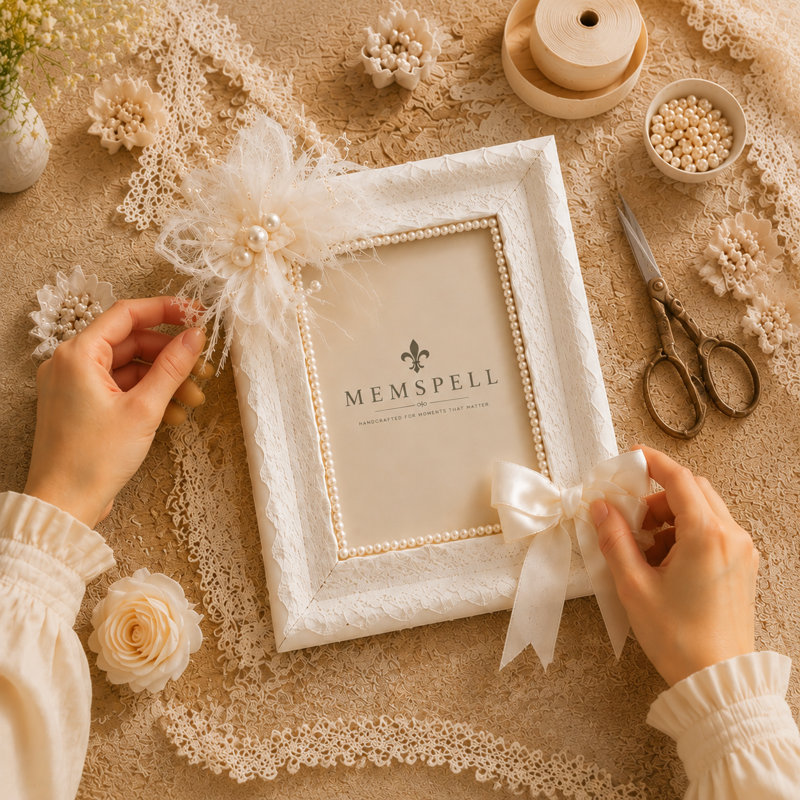 Romance Picture Frame Amelie White