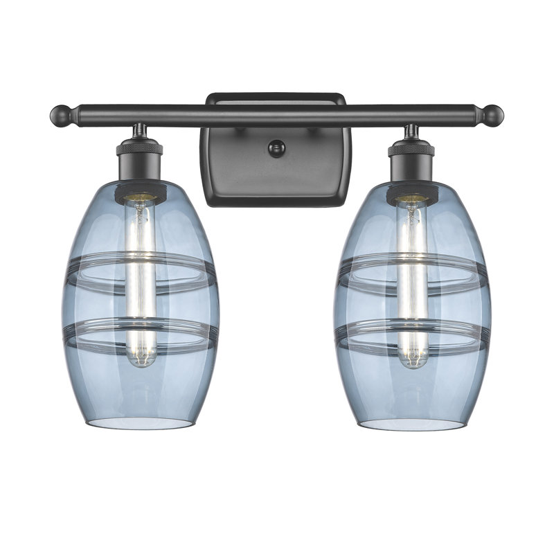 Bettylou 2 - Light Dimmable Vanity Light, Oil Rubbed Bronze, Princess Blue