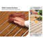 Original Wood Colour Vertical Slat Back Patio Park Bench-1495776202
