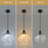 3-Light Single Glass Pendant Light Globe Adjustable Height for Kitchen Island Dining Room-538885091-538885094-538885090