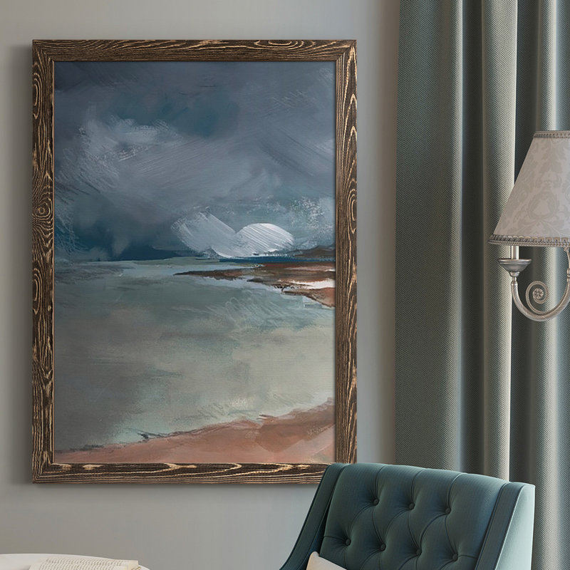 Tempête de verre de mer Ulani I, Noyer, H 43,5 po x l 31,5 po x P 1 po