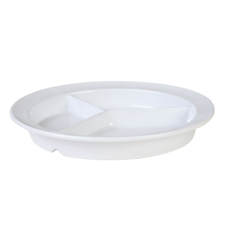 Plat de service divisé en mélamine Nustone, Blanc