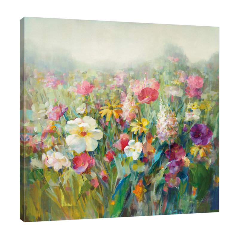 "Mountain Meadows", toile tendue par Danhui Nai, H 12 po x l 12 po x P 1,5 po