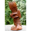Gerimiah très grande sculpture sculptée à la main 20 chouette en bois brun foncé Statue Sculpture Figurine Home Decor