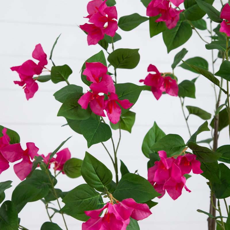 6 pi Bougainvillée artificiel minimaliste, H 84 po x l 26 po x P 6,5 po