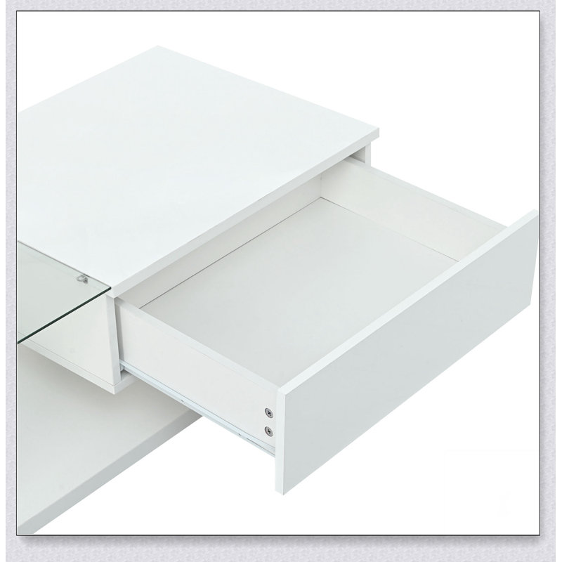 Table basse, table basse haut de gamme en bois massif avec tablette de rangement et plateau de table ouvert