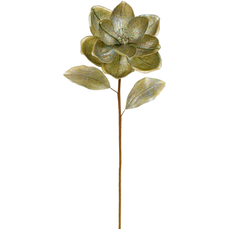 Glitter Magnolia Stem -29 Inches Set Of 12