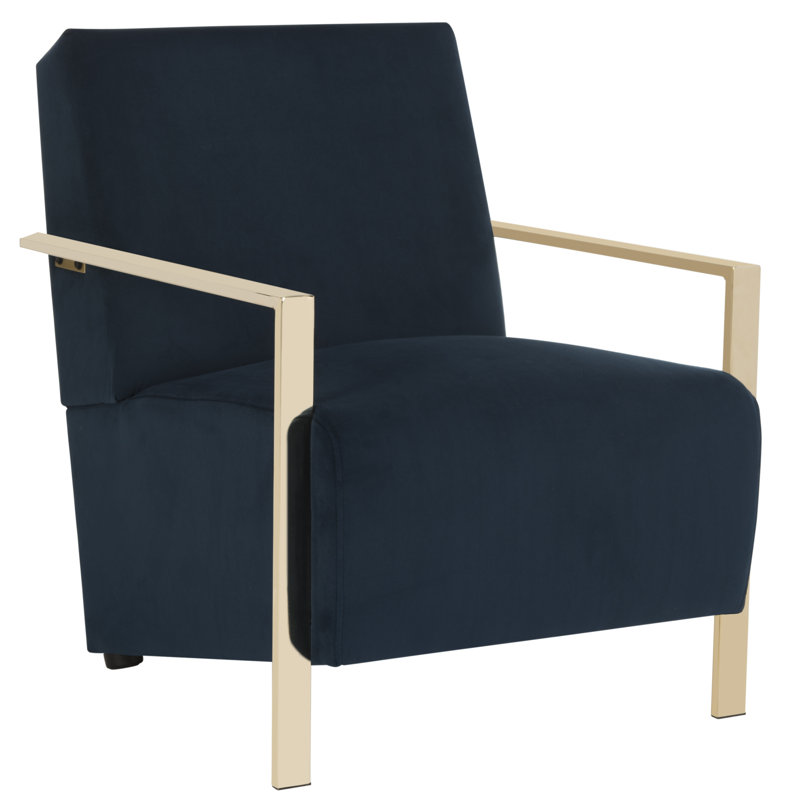 Fauteuil Skye en polyester de 67,31 cm de large, Bleu marine