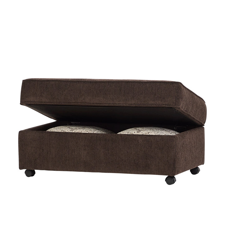 Repose-pieds avec rangement Hughes Furniture 1750, Largo Carob, Caroube Largo