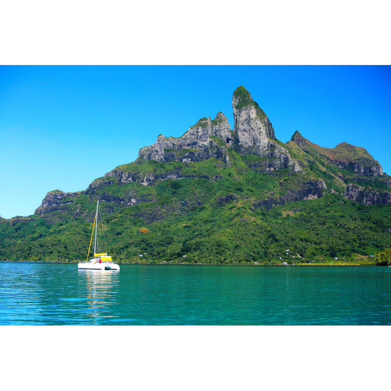 Mount Otemanu by TriggerPhoto - Wrapped Canvas Print, 20cm H x 30cm W x 3.8cm D