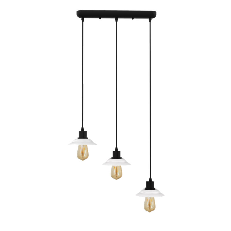 Gessner 3 - Light Black Kitchen Island Pendant, No