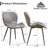 Modern Dining Chair with Faux Leather Upholstery and Metal Legs-401015990