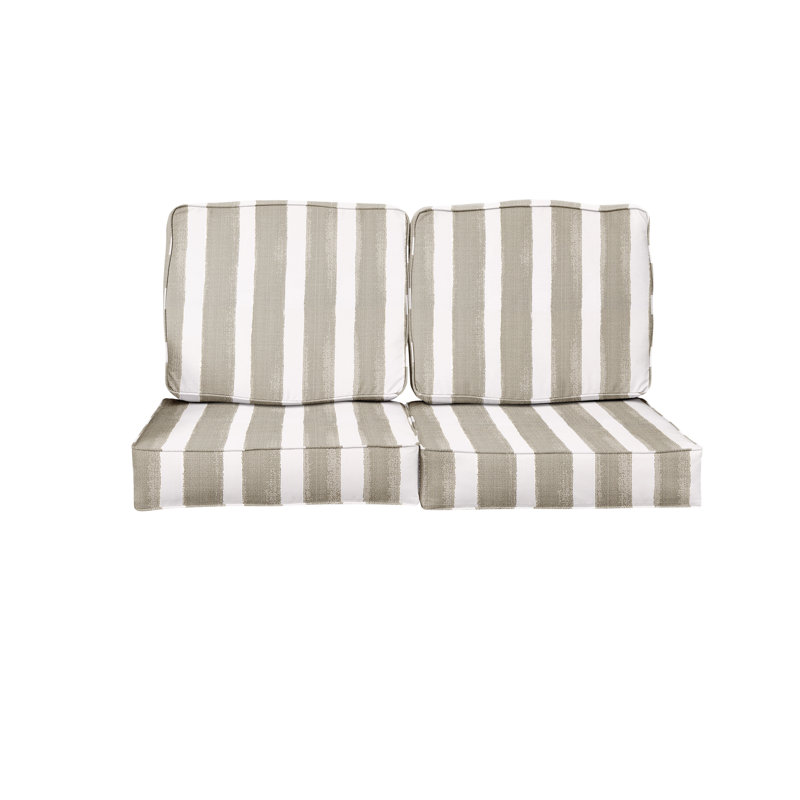 Outdoor 5'' Loveseat Seat / Back Cushion, 30" H x 27" W x 5" D