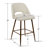 26" Upholstered Counter Height Bar Stools Set Of 4 With Metal Legs-1077711111