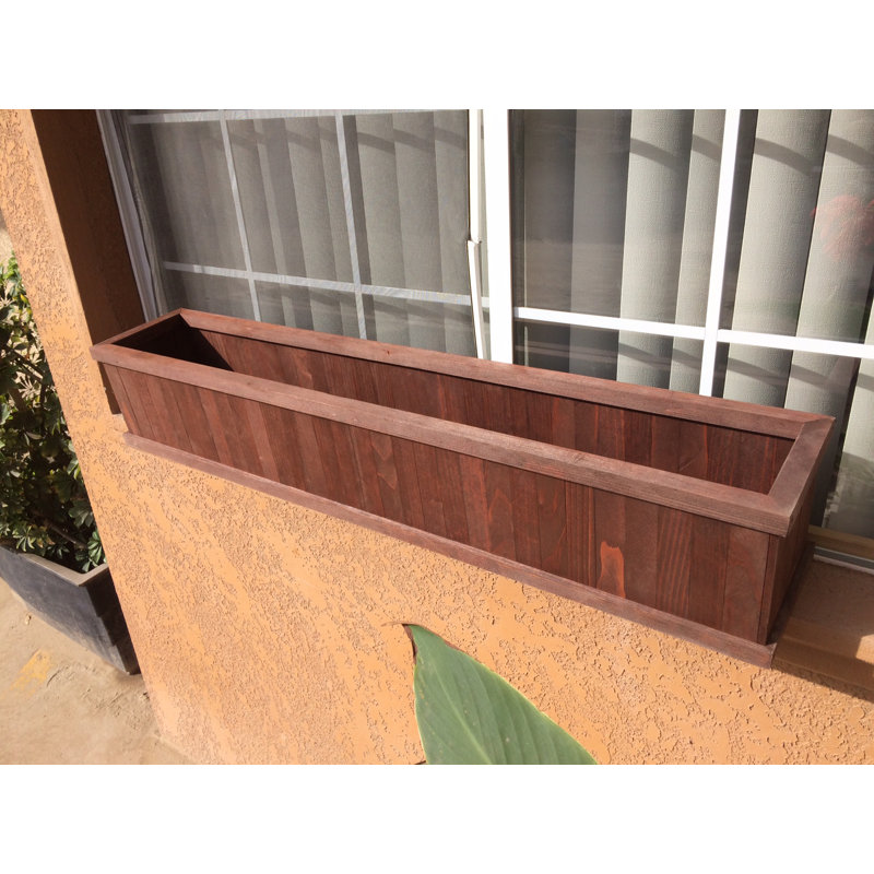 Jardinières en pot, Brun mission, H 8,5 po x l 36 po x p 8,5 po