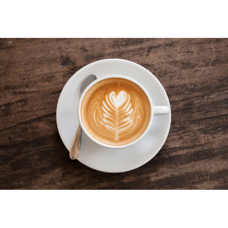 Cup Of Heart Latte Art by Vapadiii - Wrapped Canvas Print, 30cm H x 46cm W