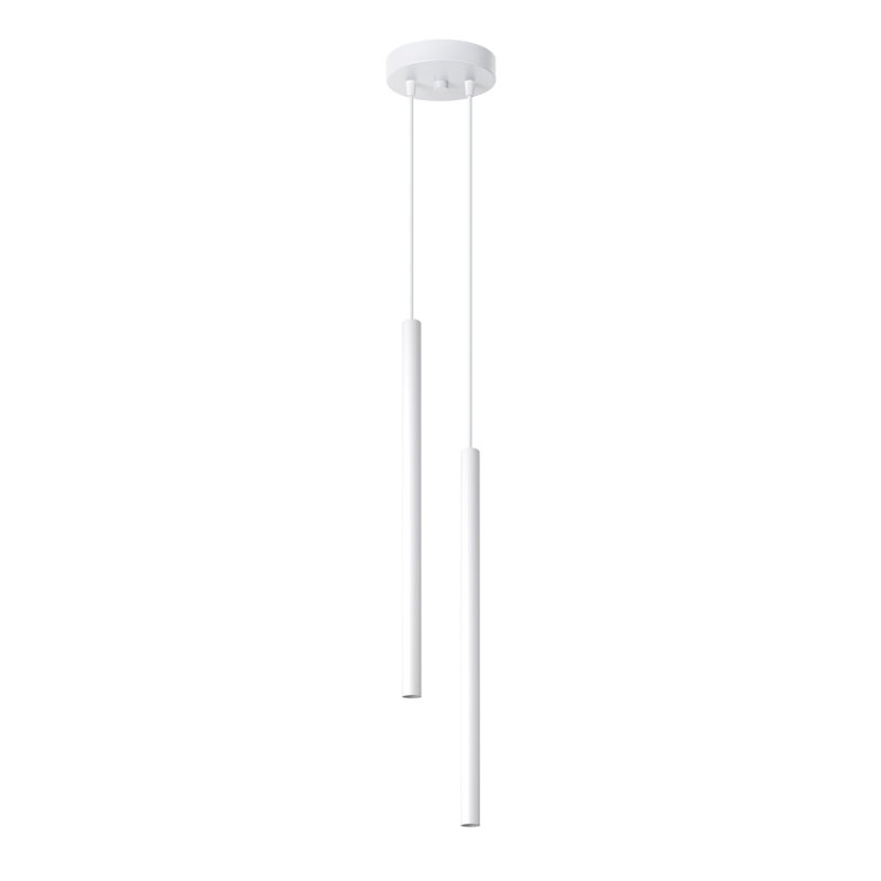 Berthile - Light Pendant, White, 52cm W x 9cm D, 2 Lights