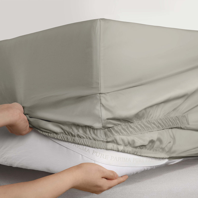 Ultra Percale Fitted Sheet Percale Fitted Sheet, Queen, Tan