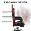 Ebern Designs Adjustable Reclining Ergonomic Faux Leather Swiveling PC & Racing Game Chair with Footrest-739421475
