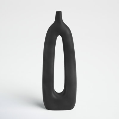 Contemporary Ceramic Abstract Cut-Out Vase