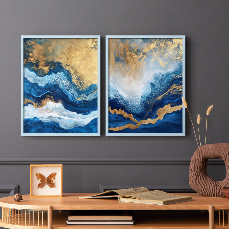 ABSTRACT Series CDXVIII - Reproduction encadrée de qualité supérieure - prête à être accrochée - aucun clou requis - aucun clou requis