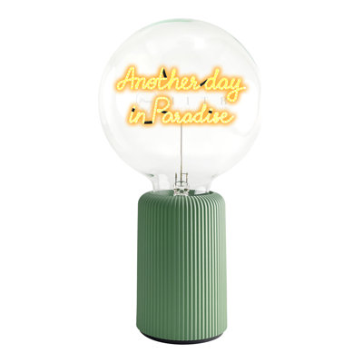 Bulb ANOTHER DAY IN PARADISE Amber with Base Table Lamp PORTABLE Pop Nomad