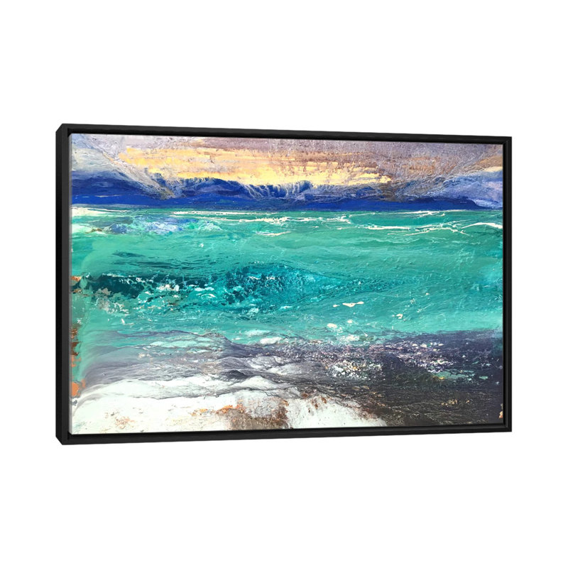 « cap dantibes i », impression sur toile, H 18 po x l 26 po x P 1,5 po, Toile avec cadre flottant noir, Pas de tapis