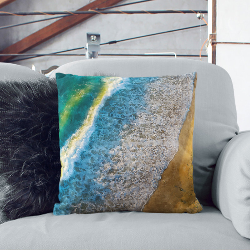 Square Cushion, Stone, 40cm H x 40cm W x 15cm D