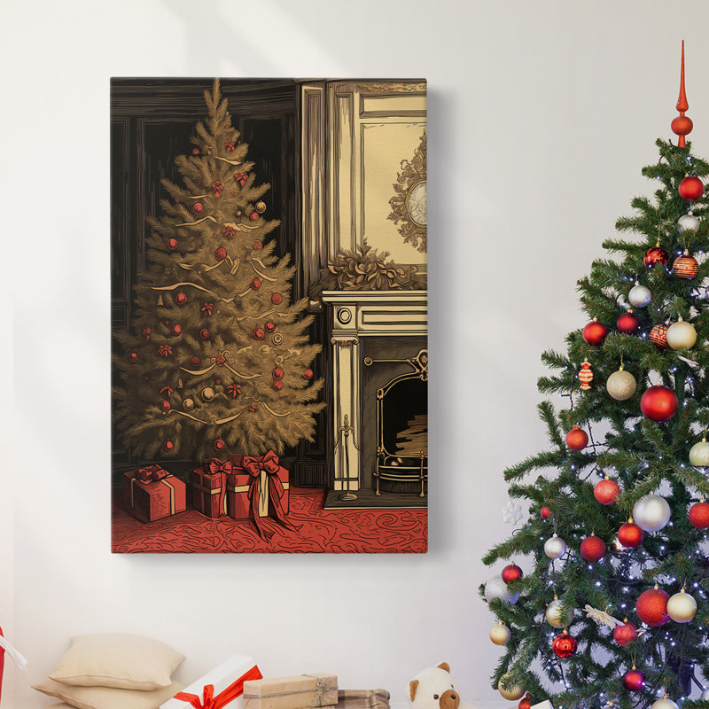 Art des Fêtes de Noël - Toile tendue avec châssis DVI, H 27 po x l 18 po