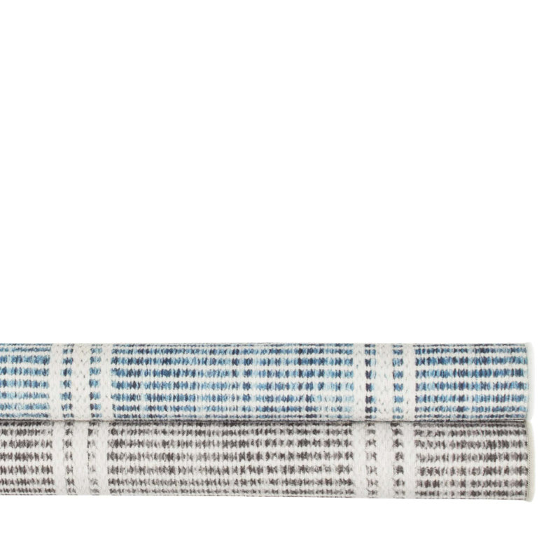 Malta Blue Machine Washable Rug, Rectangle 3' x 5'