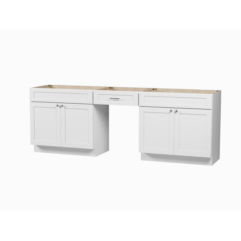 Ensemble de meuble-lavabo double 96 po Disar, Blanc