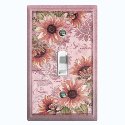 Patterned 1 - Gang Toggle Light Switch Standard Wall Plate