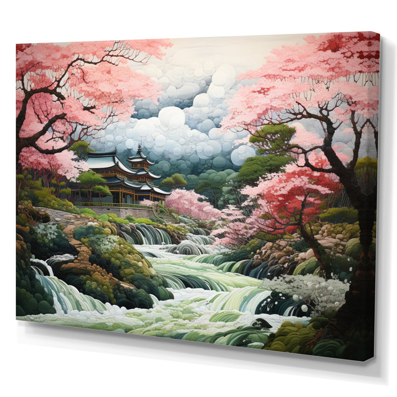 Asian Art Zen Garden III - impression, H 24 po x l 32 po x P 1 po, Toile tendue