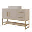 Meuble-lavabo 47,2 po avec vasque en céramique, meuble autoportant d'appoint