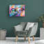 Art mural sur toile tendue - "Walled Horses" de Richard Wallich pour décoration de salon, de chambre à coucher ou de bureau - 18 x 24