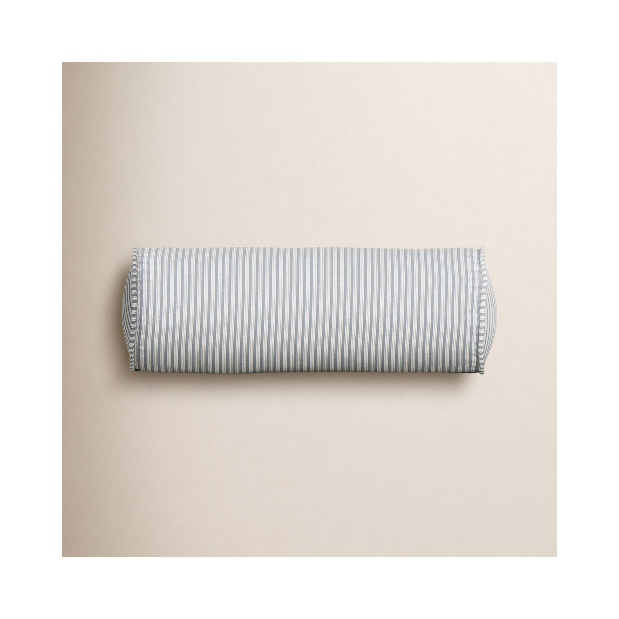 Birch Lane Polo Stripe Calypso Piped Bolster Pillow, Polyester, Blue