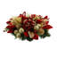 Holiday Candleholder Centerpiece with Hydrangeas, Ornaments and Decorative Leaves