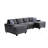 Modular L - Shaped Sectional Sofa With Corduroy Upholstery, Built - In Cup Holders-1341675111
