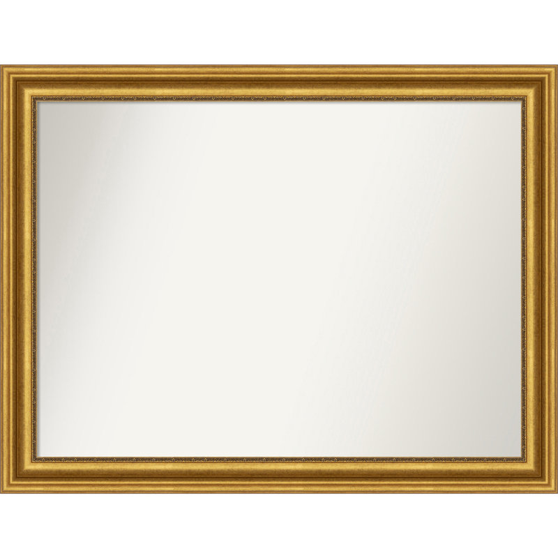 Miroir de salle de bain Jashawna, 36,75 po x 47,75 po, Doré