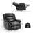 Abbagail 38.9" Wide Overstuffed Faux Leather Manual Recliner with Massage and Heating-1217334198
