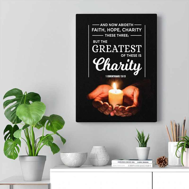 Charity 1 Corinthians 13:13 - Wrapped Canvas Print