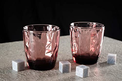 All Rounder Coloured Tumblers â€˜Mosaic' - Set of 2, Pink