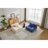 Compression Sofa,Convertible Floor Sofa Bed With Fixed-Shape Frame,Single Seater Boneless Modular Sectional Sofa,No Assembly Required,Chenille Fabric,For Living Room Bedroom,Dark Blue-619372447