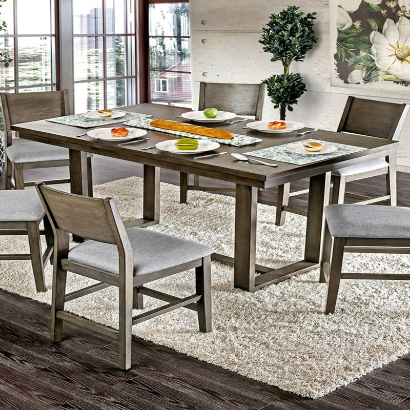 Table de salle à manger contemporaine à hauteur de comptoir grise 1pc