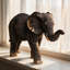 Statue d'éléphant en résine imitation écorce, décoration extérieure, 18 cm (7,09 pouces), pour jardin, terrasse ou pelouse.